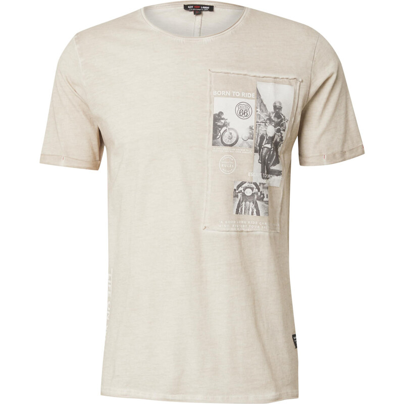 Key Largo Tričko Wheels tmavobéžová / sivá / čierna 62044882