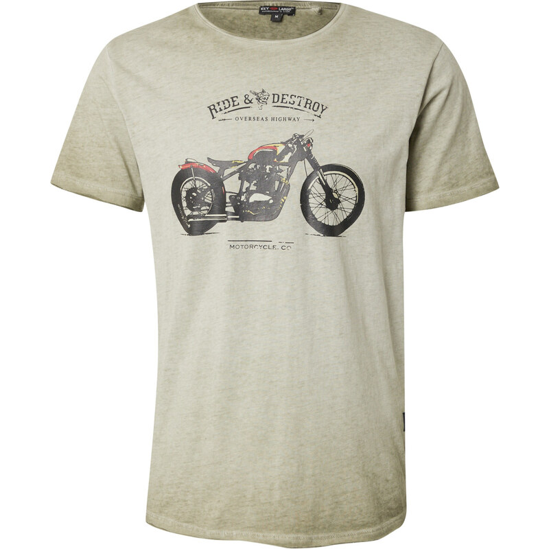 Key Largo Tričko Destroy olivová / oranžová / červená / čierna 55047900