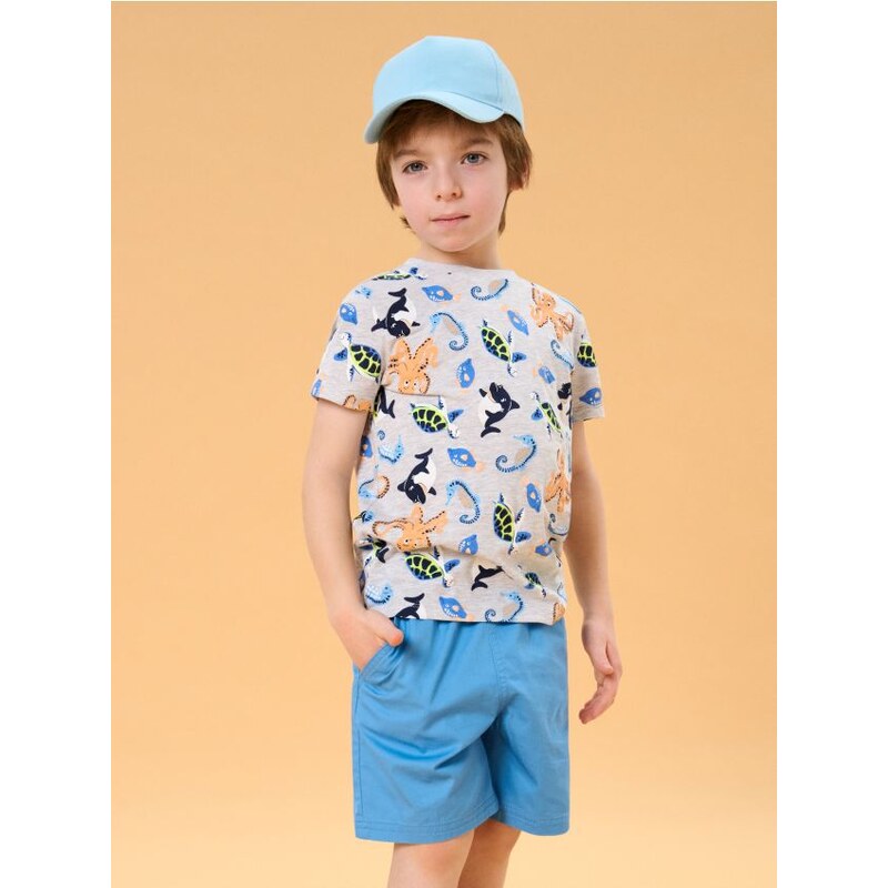 Sinsay - Látkové šortky - modrá 65761416