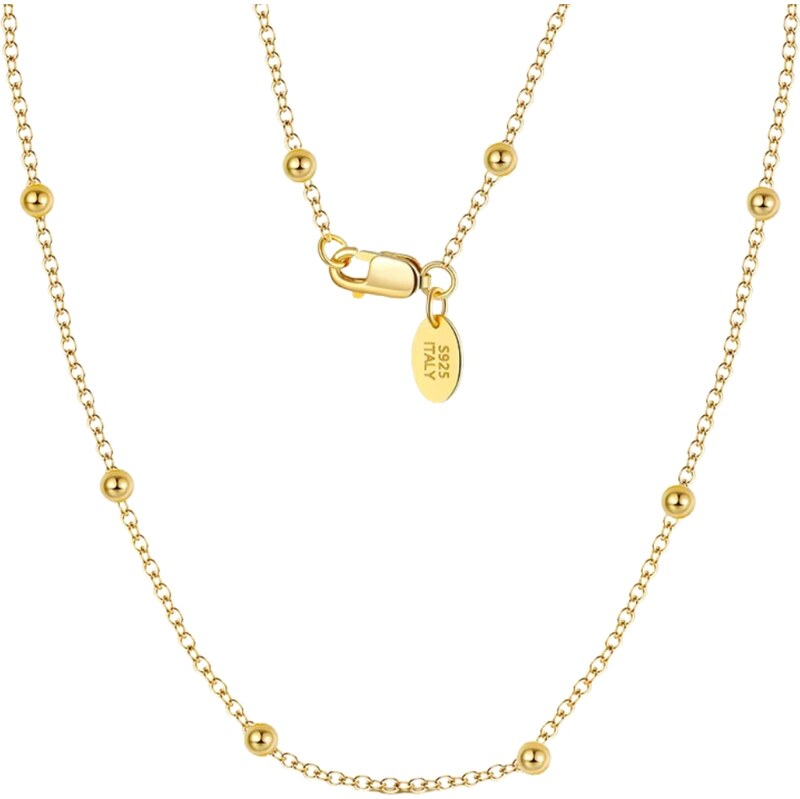 MAJYA Strieborná retiazka JAYDEN 60 cm | šírka 1 mm pozlátená 11520 64582650