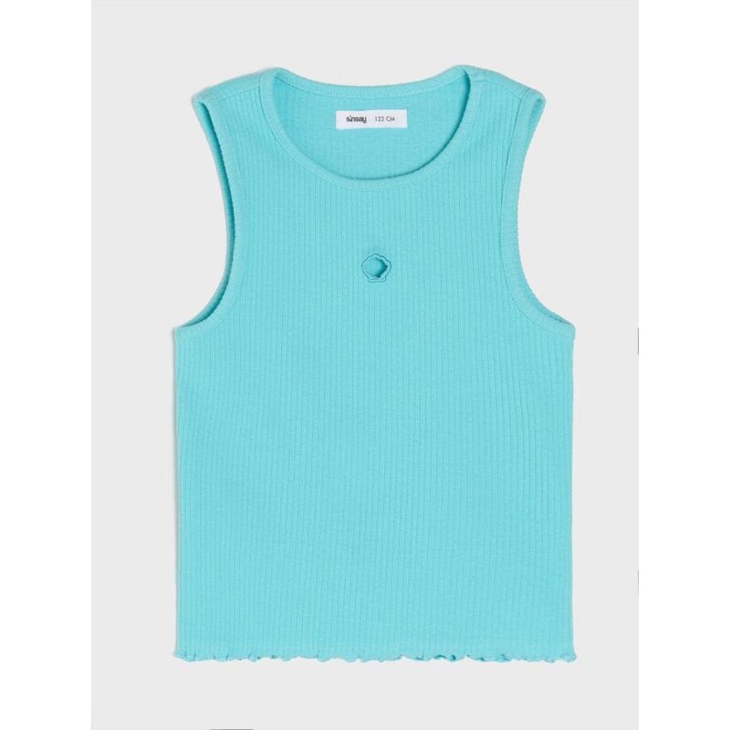 Sinsay - Tričko s krátkym rukávom - svetlotyrkysová 65757371