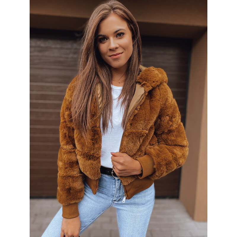 BASIC Hnedý dámsky kožúšok TY2285 27427153