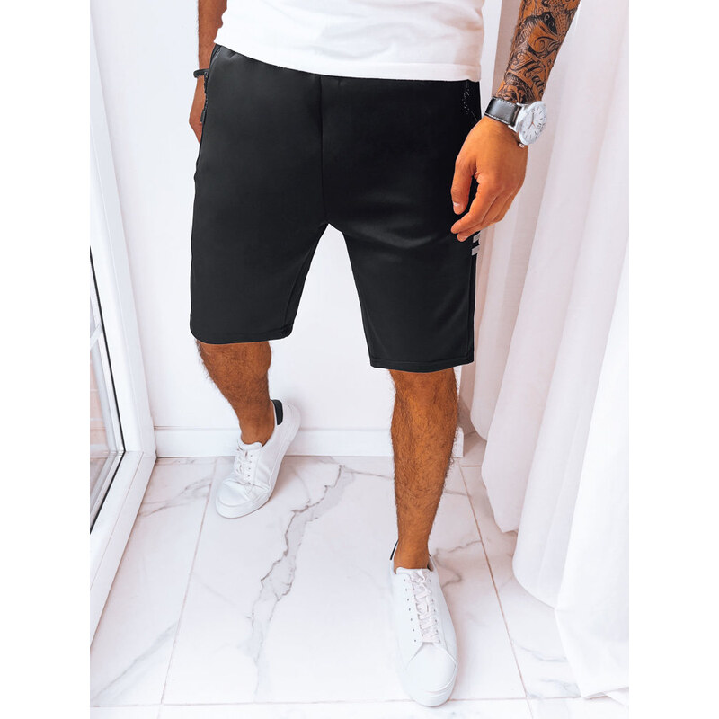 BASIC Čierne teplákové šortky SX2254 42696164