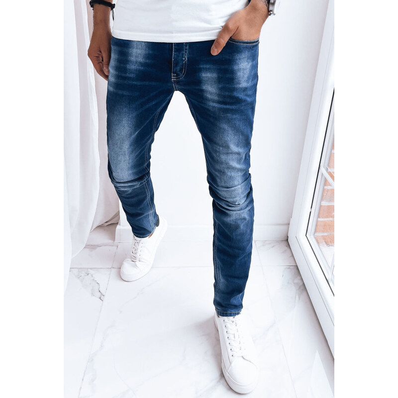 BASIC Tmavomodré pánske džínsové nohavice UX3990 42725730