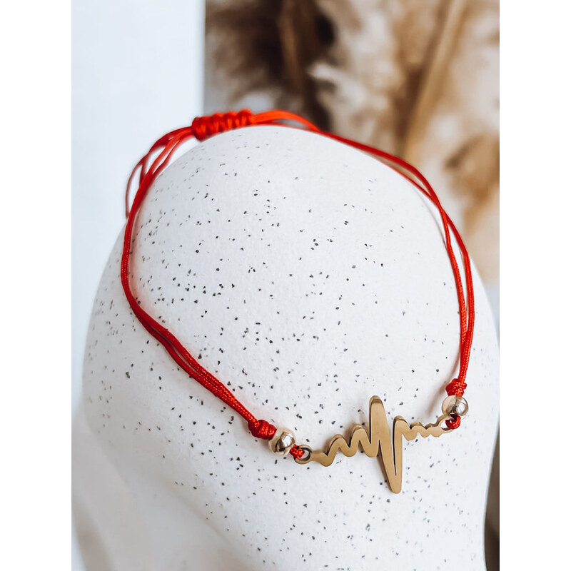 BASIC Náramok HEARTBEAT s detailom - červený LY0086 42769691