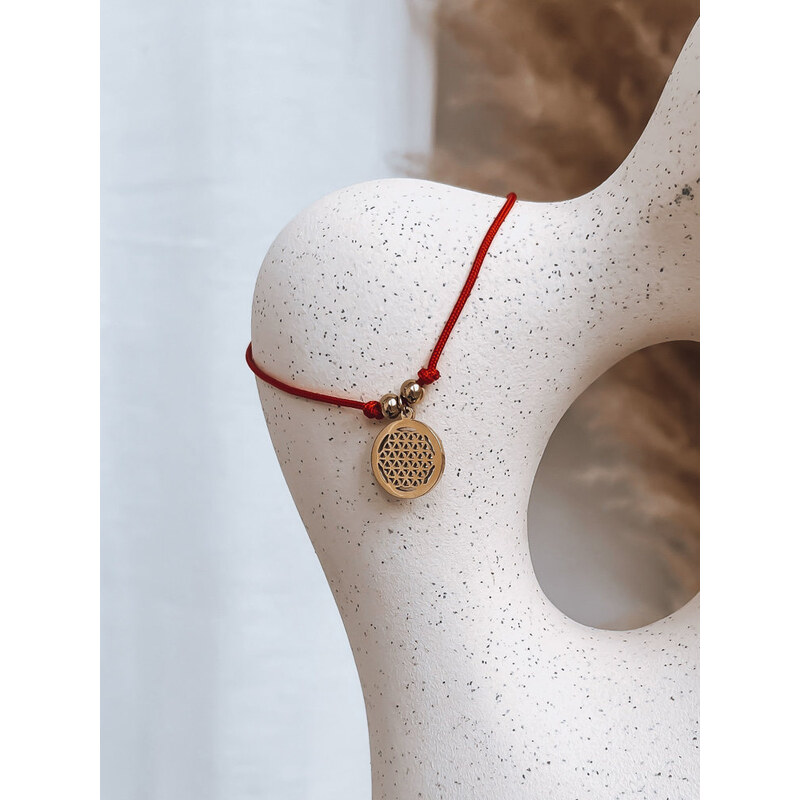 BASIC Červený náramok LANZAROTE s mandalou LY0055 42769689