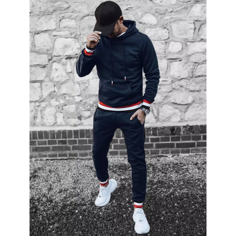 BASIC Tmavomodrá pánska tepláková súprava AX0664 47195389