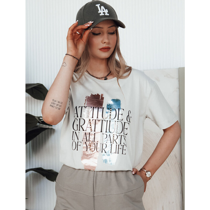 BASIC Svetlosivé tričko s nápismi MISTAL RY2578 52672937