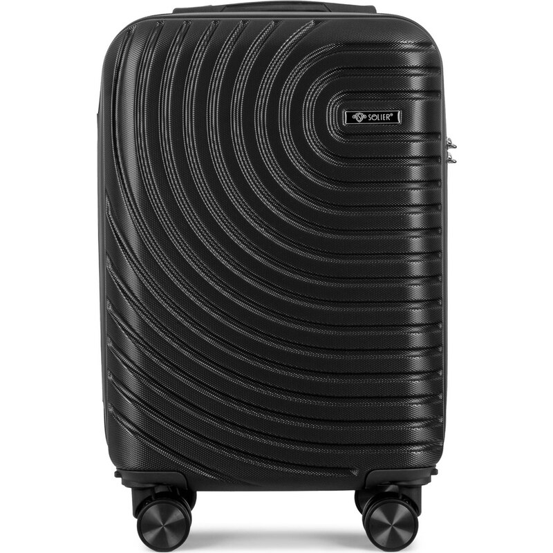 BASIC SOLIER Čierny cestovný kufor AVENTOR veľ. S STL1064 BLACK 20 S) 57642260