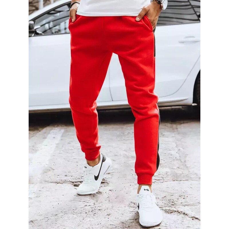 BASIC Červené pánske tepláky UX3730 35384469