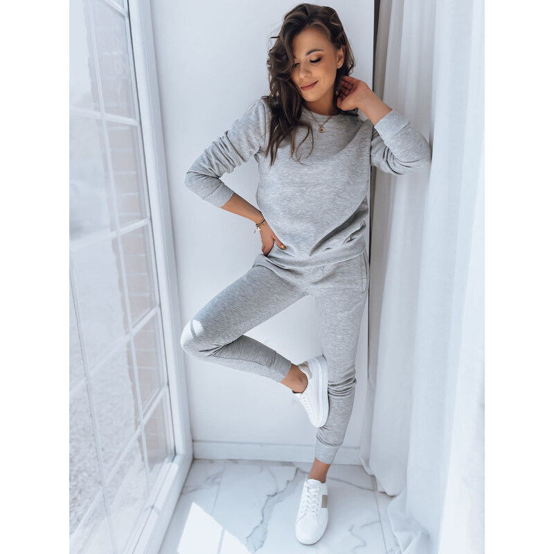 BASIC Sivá mikina bez kapucne FASHION II BY0152z 37799291