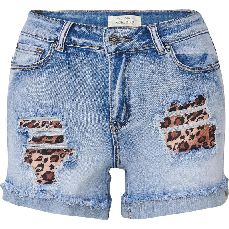 KOROSHI Džínsy svetlomodrá / hnedá 62315713