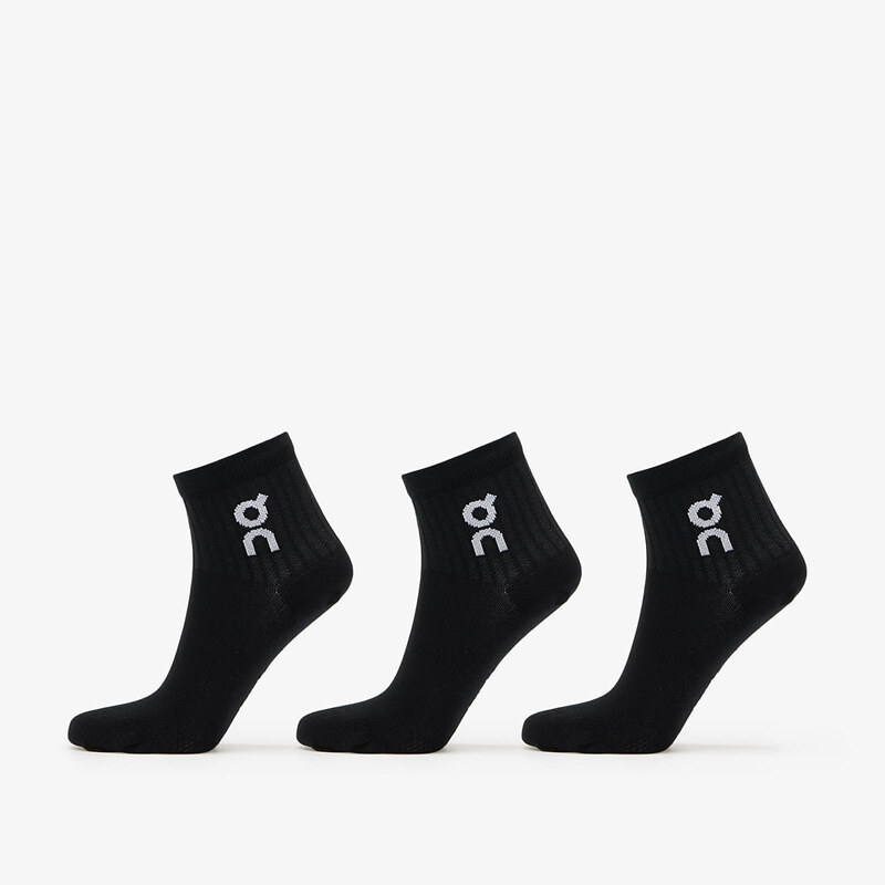On Logo Sock Mid 3-Pack Black S 62281759