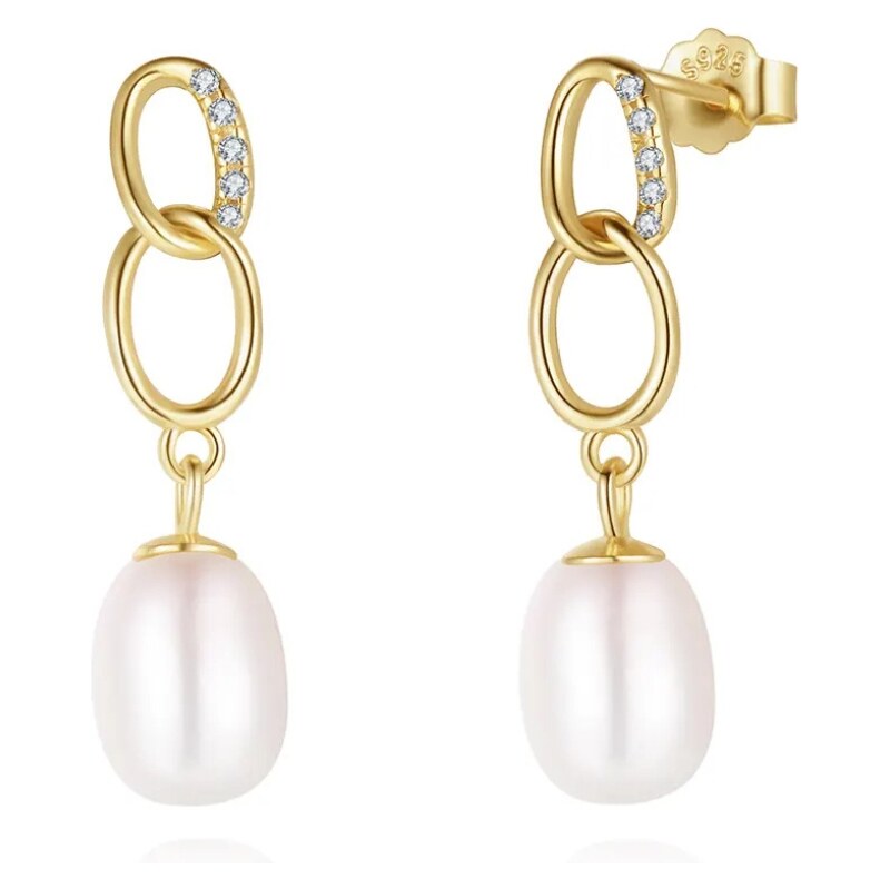 MAJYA Strieborné náušnice PROMETHY pozlátené 11700 64582412