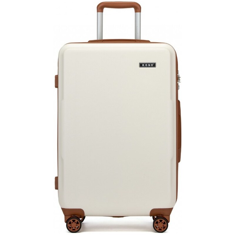 KONO Kufor - Minimalistický ABS+PC s TSA zámkom, stredný, béžový 62275033