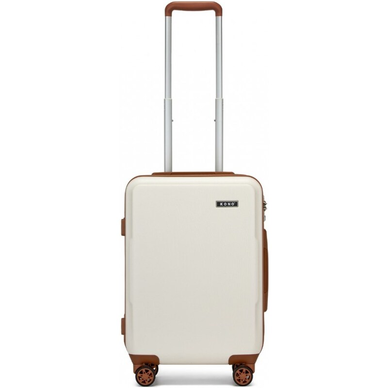 KONO Kufor - Minimalistický ABS+PC s TSA zámkom, malý, béžový 62275037