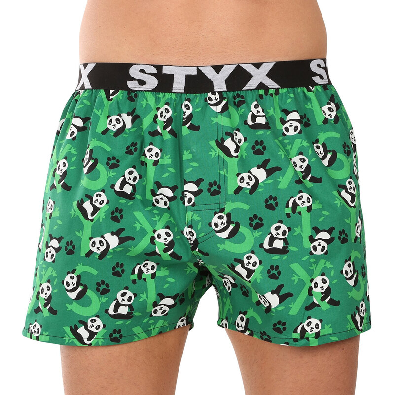 Pánske trenírky Styx art športová guma pandy (B1852) 62280368