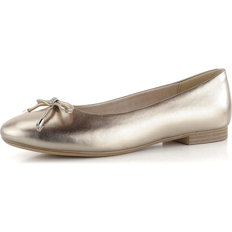 Tamaris baleríny s mašličkou Light Gold 1-22105-44 62752422