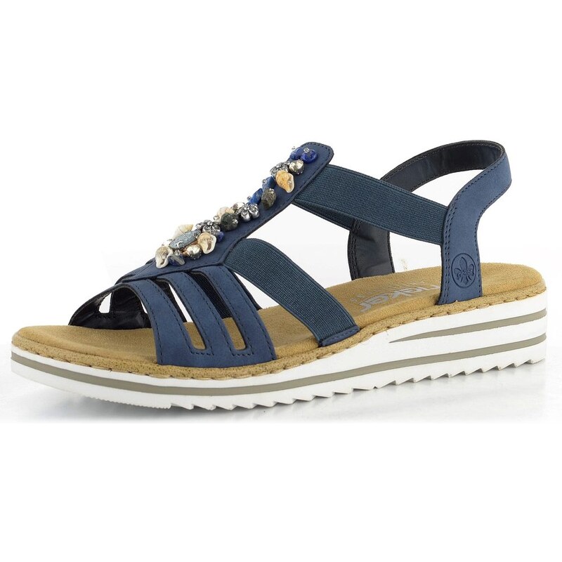 Rieker sandále na kline Jeans V0649-14 62752442