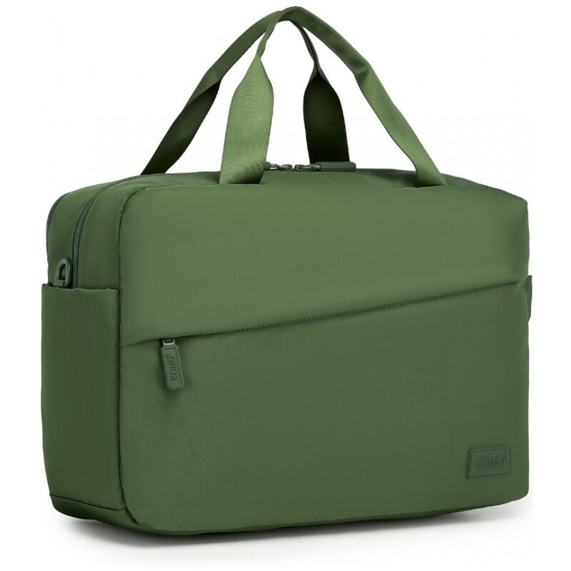 KONO Taška - cestovná, vodeodolná s priehradkou na PC, zelená 62277034