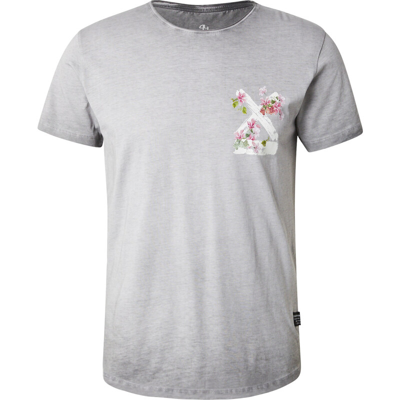 Key Largo Tričko Summer Splash sivá / svetlosivá / zelená / 62044883