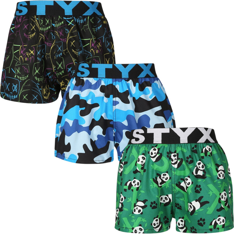 3PACK Detské trenky Styx art športová guma viacfarebné (3BJ18023) 6-8 66060799