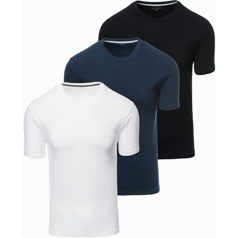 Ombre Set of mens t-shirts with round neckline 64788969