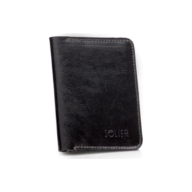 Elegantná pánska peňaženka značky SOLIER (SW15 DARK BROWN) 5171759
