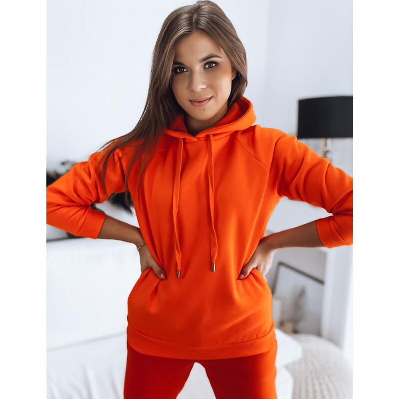 BASIC Oranžová mikina s kapucňou POLINA BY1142 35600130