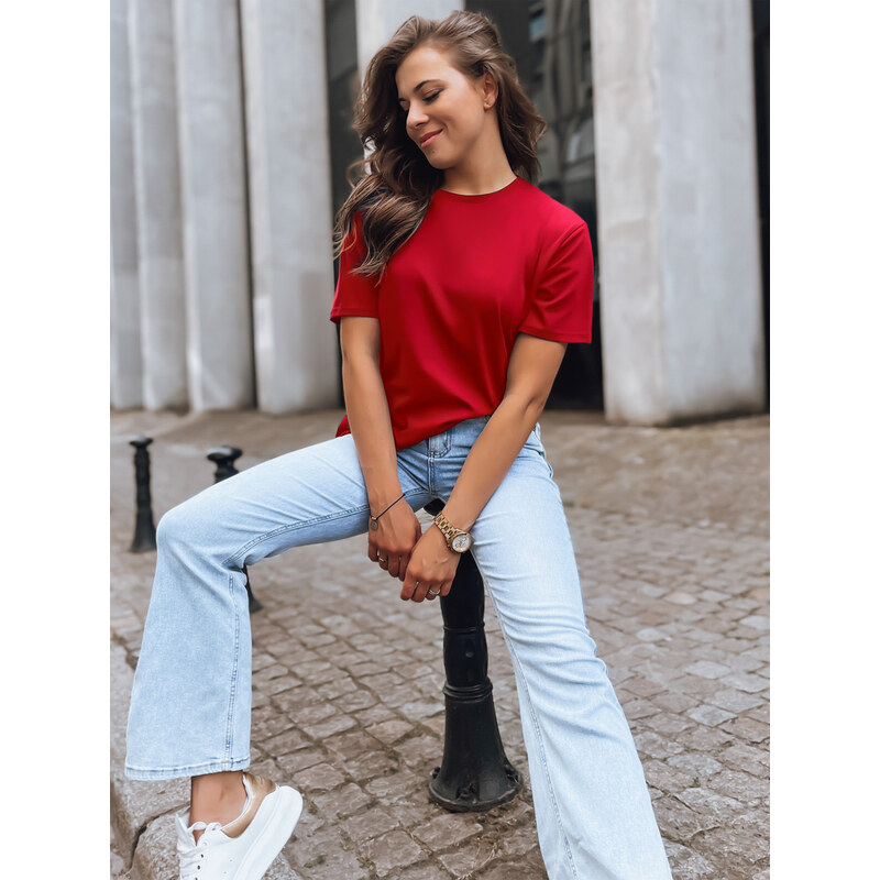 BASIC Červené dámske tričko MAYLA RY2210 43230691