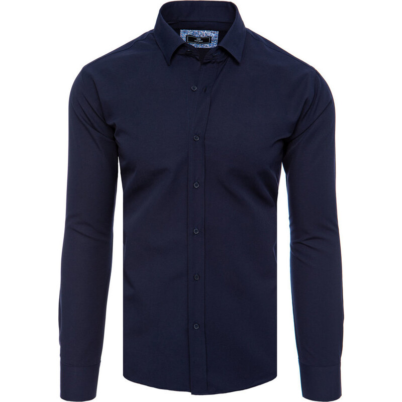 BASIC Tmavomodrá elegantná pánska košeľa DX2477