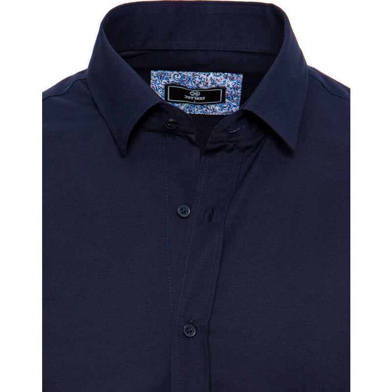 BASIC Tmavomodrá elegantná pánska košeľa DX2477