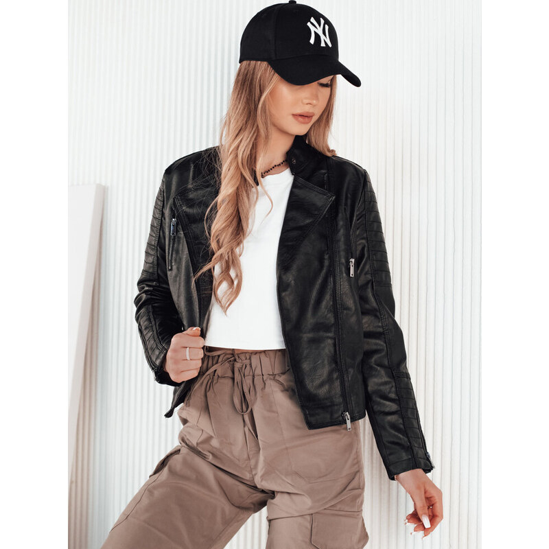 BASIC Čierna prešívaná koženková bunda BAILO TY4196 49671978