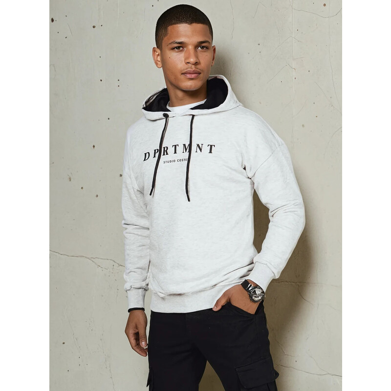 BASIC Svetlosivá pánska mikina s potlačou BX5680 52671122