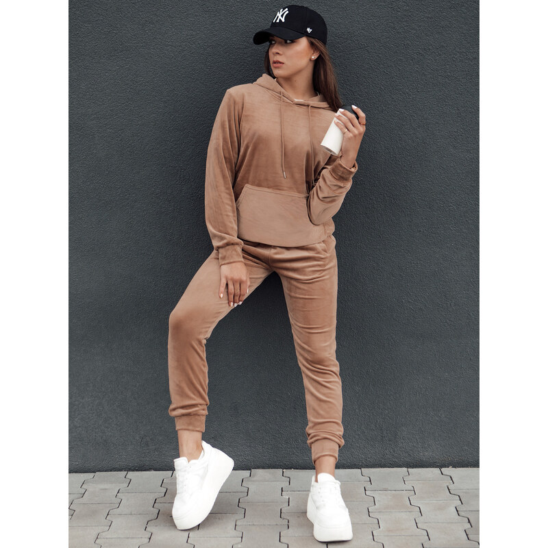 BASIC Hnedá velúrová tepláková súprava RELAX FIT AY1070 57158846