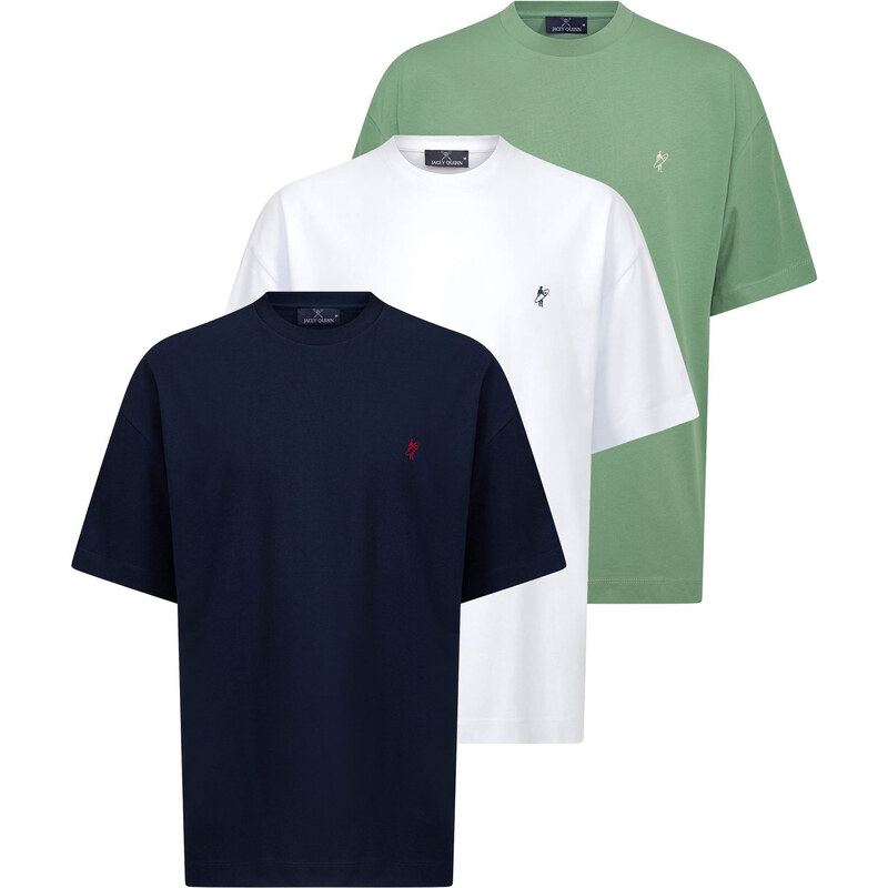 Jacey Quinn Tričko tmavomodrá / zelená / biela 62335175