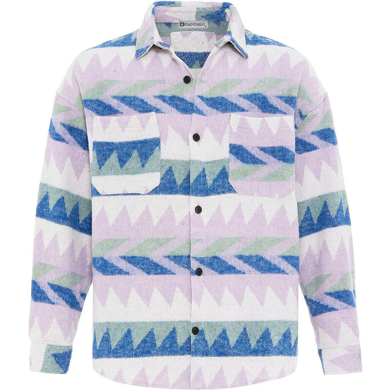 Dandalo Košeľa nebielená / enciánová / pastelovo zelená / orgovánová 62297922