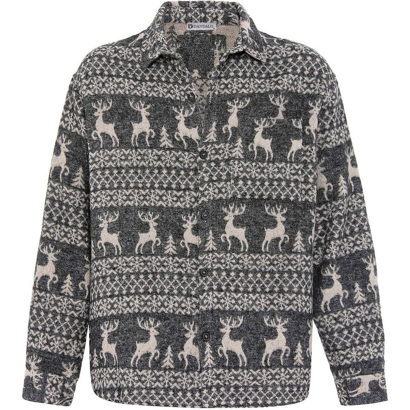 Dandalo Košeľa tmavošedá / čierna melírovaná 62297916