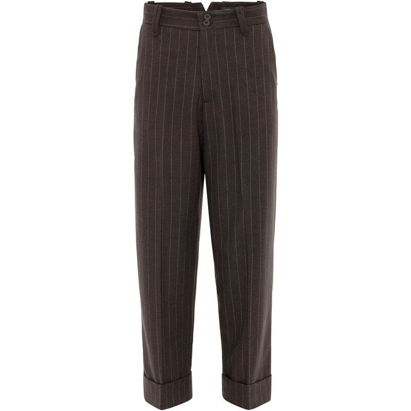 Antioch Nohavice s pukmi tmavohnedá / tmavosivá 63154536