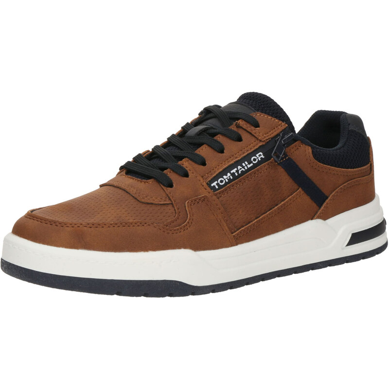 TOM TAILOR Nízke tenisky hnedá / čierna / biela 62298414