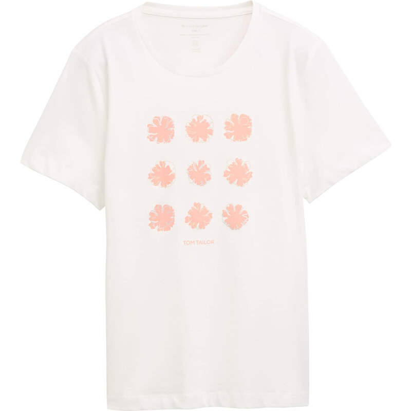 TOM TAILOR Tričko ružová / biela 62902707