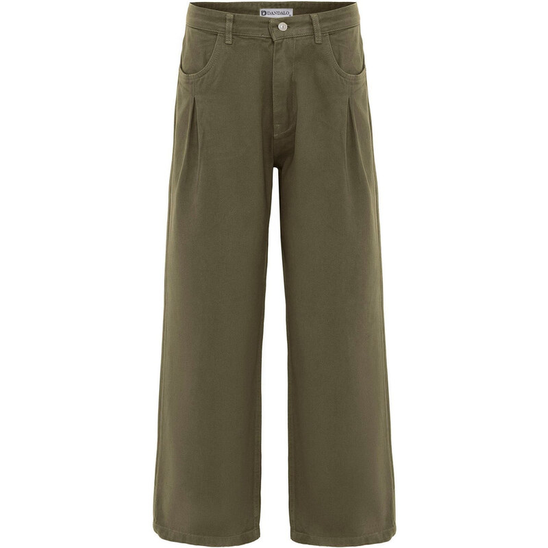Dandalo Plisované nohavice kaki 62297987