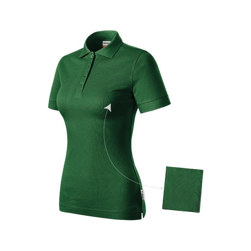 MALFINI, a.s. Dámske tričko Resist Heavy Polo bottle green 06 (štítok 62289546
