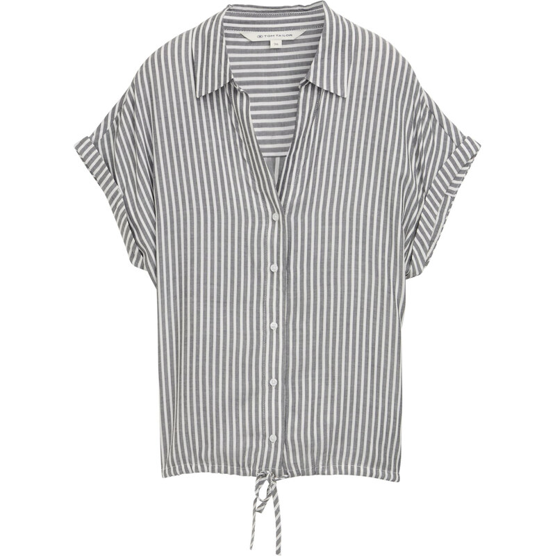 TOM TAILOR Blúzka námornícka modrá / biela 63212434