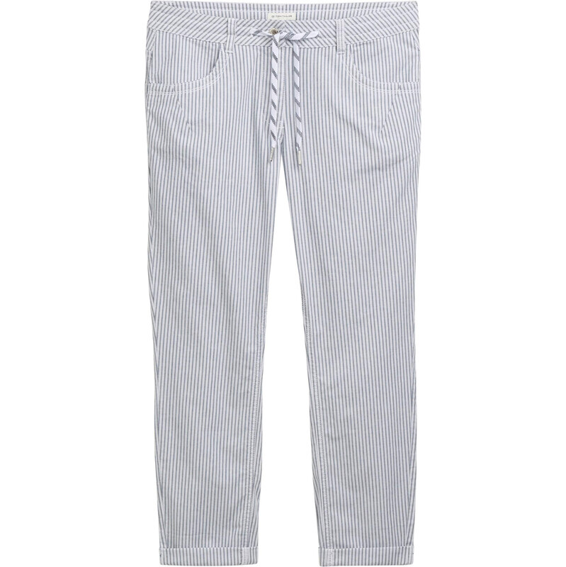 TOM TAILOR Nohavice tmavomodrá / biela 62583050