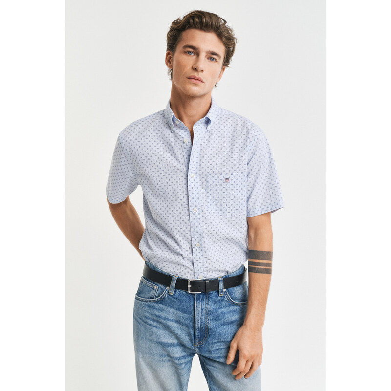KOŠEĽA GANT REG MICRO PRINT SS SHIRT LIGHT BLUE 62252901