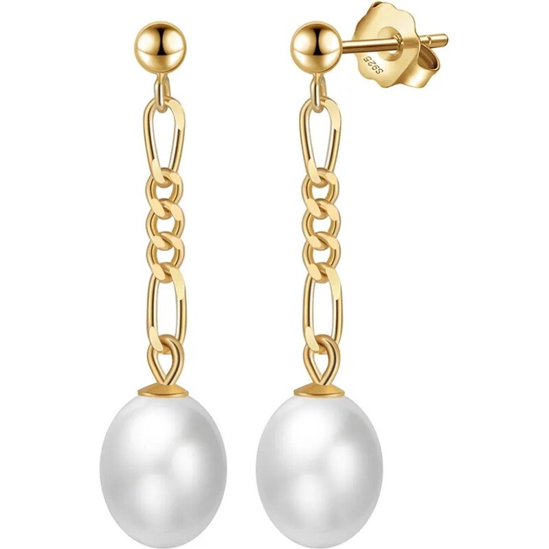 MAJYA Strieborné náušnice BRISEIDA pozlátené 11706 64582410