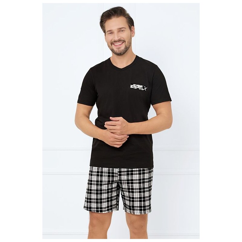 Italian Fashion Pánske pyžamo Klark čierne 62351921
