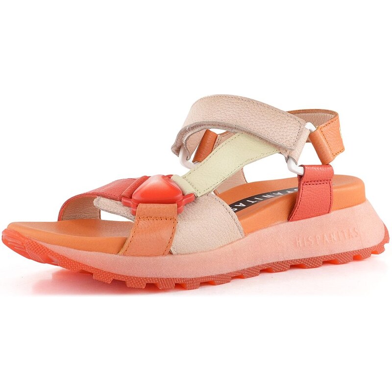 E-shop Hispanitas sandále na platforme Maui Coral/Scarlet/Latte