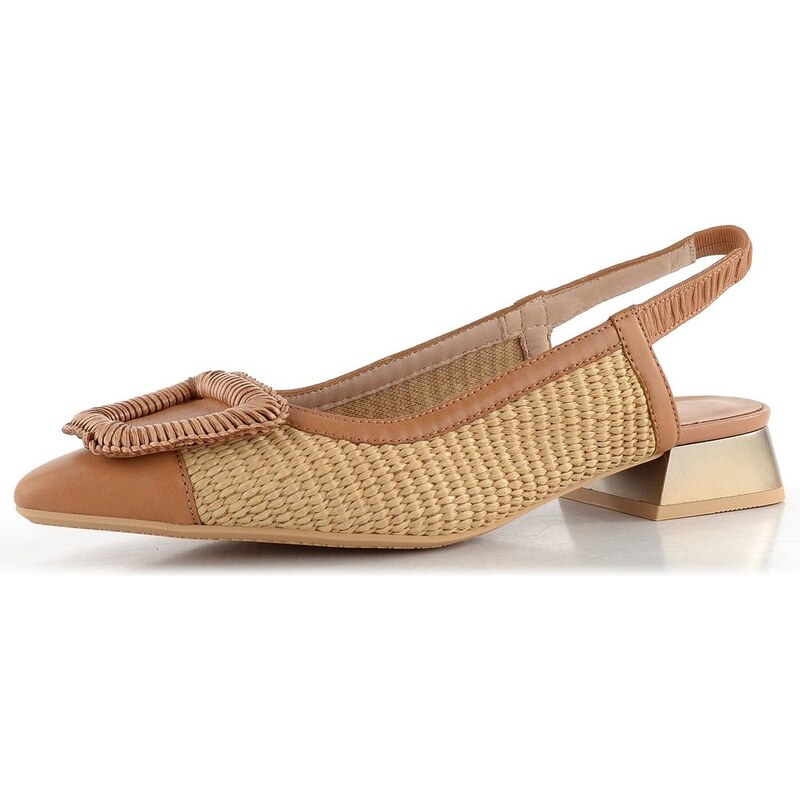 E-shop Hispanitas lodičky s voľnou pätou Dali Cuoio/Natural RHV254046